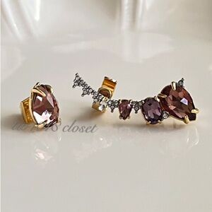 Alexis Bittar Crystal Ear Climber & Stud Earrings